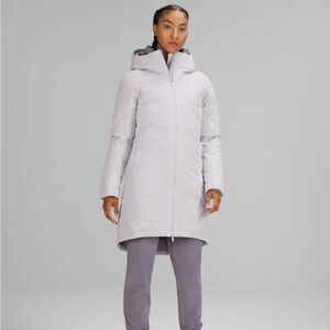 NWOT Lululemon snow warrior parka in Chrome- Size 6